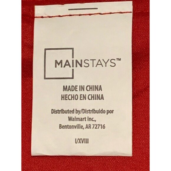 Red Poinsettia Table Runner 13" X 72" Christmas Holiday Dining Family Mainstays - Picture 8 of 9